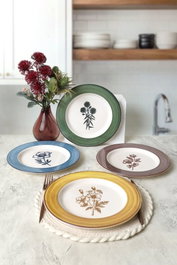 Hermia Juego de Platos de Servicio de 28 cm (4 Piezas) Multicolor